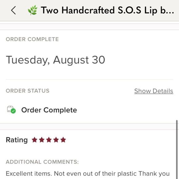 🌿Two Handcrafted Vanilla Mint S.O.S Lip butter sticks - Picture 5 of 8